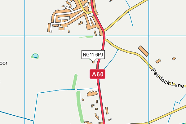 NG11 6PJ map - OS VectorMap District (Ordnance Survey) NG11 6PJ map - OS VectorMap District (Ordnance Survey)