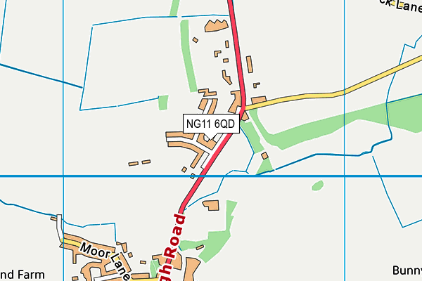 NG11 6QD map - OS VectorMap District (Ordnance Survey) NG11 6QD map - OS VectorMap District (Ordnance Survey)
