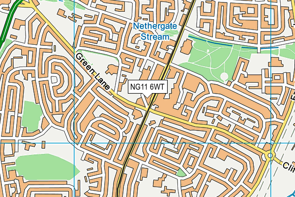 NG11 6WT map - OS VectorMap District (Ordnance Survey) NG11 6WT map - OS VectorMap District (Ordnance Survey)