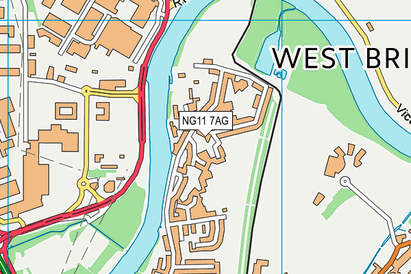 NG11 7AG map - OS VectorMap District (Ordnance Survey) NG11 7AG map - OS VectorMap District (Ordnance Survey)