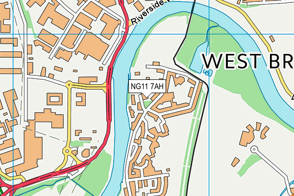 NG11 7AH map - OS VectorMap District (Ordnance Survey) NG11 7AH map - OS VectorMap District (Ordnance Survey)
