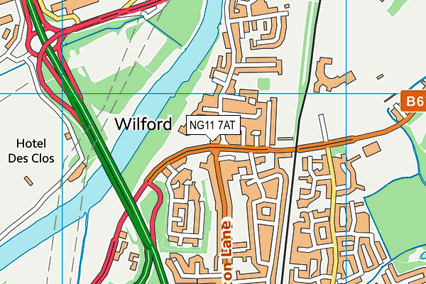 NG11 7AT map - OS VectorMap District (Ordnance Survey) NG11 7AT map - OS VectorMap District (Ordnance Survey)