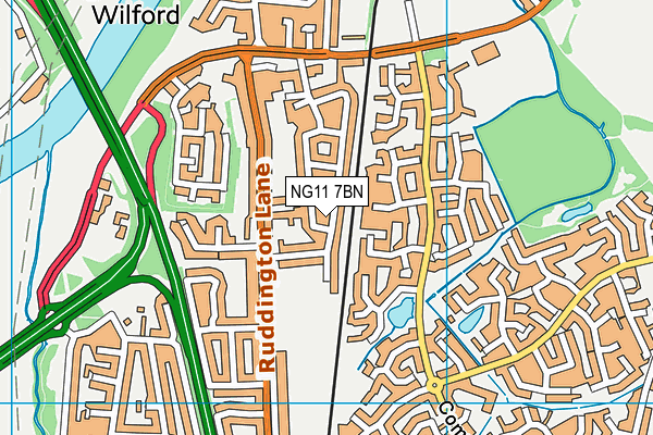 NG11 7BN map - OS VectorMap District (Ordnance Survey) NG11 7BN map - OS VectorMap District (Ordnance Survey)