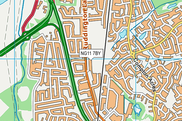 NG11 7BY map - OS VectorMap District (Ordnance Survey) NG11 7BY map - OS VectorMap District (Ordnance Survey)