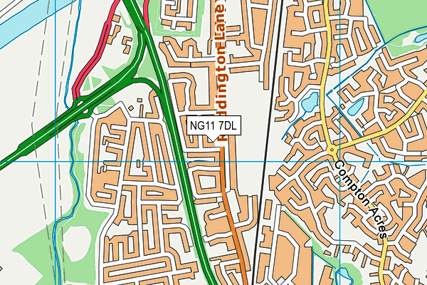 NG11 7DL map - OS VectorMap District (Ordnance Survey) NG11 7DL map - OS VectorMap District (Ordnance Survey)