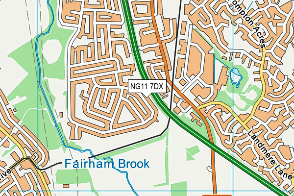 NG11 7DX map - OS VectorMap District (Ordnance Survey) NG11 7DX map - OS VectorMap District (Ordnance Survey)