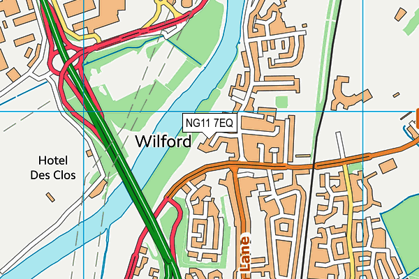 NG11 7EQ map - OS VectorMap District (Ordnance Survey) NG11 7EQ map - OS VectorMap District (Ordnance Survey)