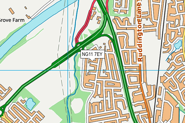 NG11 7EY map - OS VectorMap District (Ordnance Survey) NG11 7EY map - OS VectorMap District (Ordnance Survey)