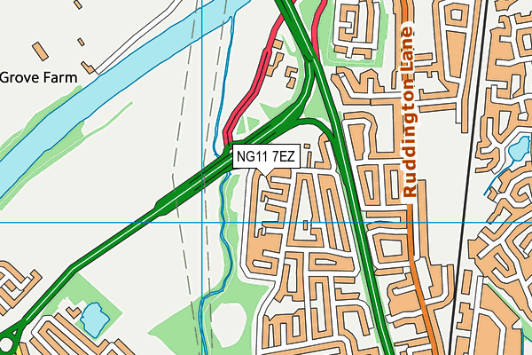 NG11 7EZ map - OS VectorMap District (Ordnance Survey)