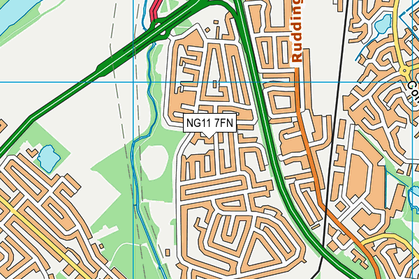 NG11 7FN map - OS VectorMap District (Ordnance Survey) NG11 7FN map - OS VectorMap District (Ordnance Survey)