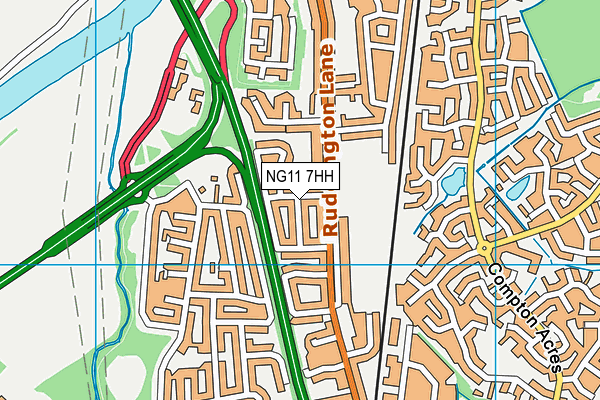 NG11 7HH map - OS VectorMap District (Ordnance Survey) NG11 7HH map - OS VectorMap District (Ordnance Survey)