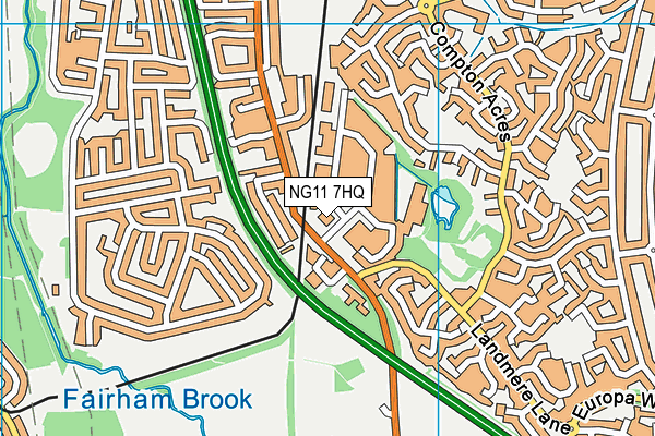 NG11 7HQ map - OS VectorMap District (Ordnance Survey) NG11 7HQ map - OS VectorMap District (Ordnance Survey)