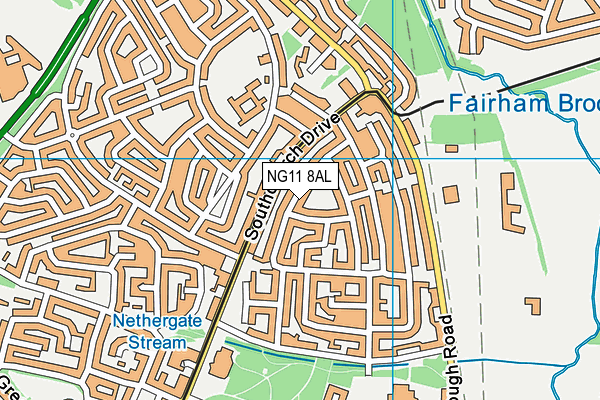 NG11 8AL map - OS VectorMap District (Ordnance Survey) NG11 8AL map - OS VectorMap District (Ordnance Survey)