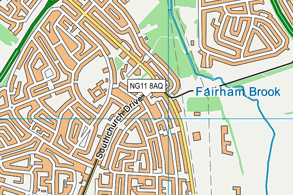 NG11 8AQ map - OS VectorMap District (Ordnance Survey) NG11 8AQ map - OS VectorMap District (Ordnance Survey)