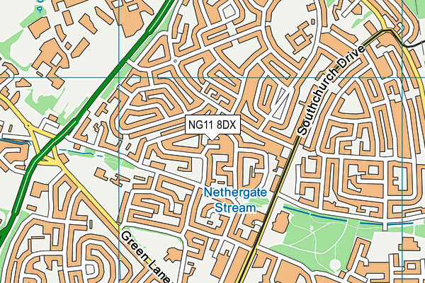 NG11 8DX map - OS VectorMap District (Ordnance Survey) NG11 8DX map - OS VectorMap District (Ordnance Survey)
