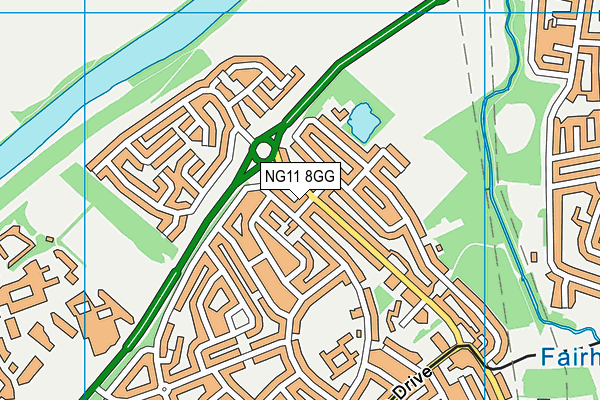 NG11 8GG map - OS VectorMap District (Ordnance Survey) NG11 8GG map - OS VectorMap District (Ordnance Survey)
