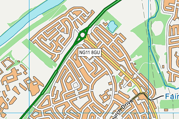NG11 8GU map - OS VectorMap District (Ordnance Survey) NG11 8GU map - OS VectorMap District (Ordnance Survey)