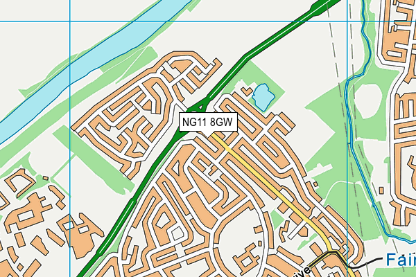 NG11 8GW map - OS VectorMap District (Ordnance Survey) NG11 8GW map - OS VectorMap District (Ordnance Survey)