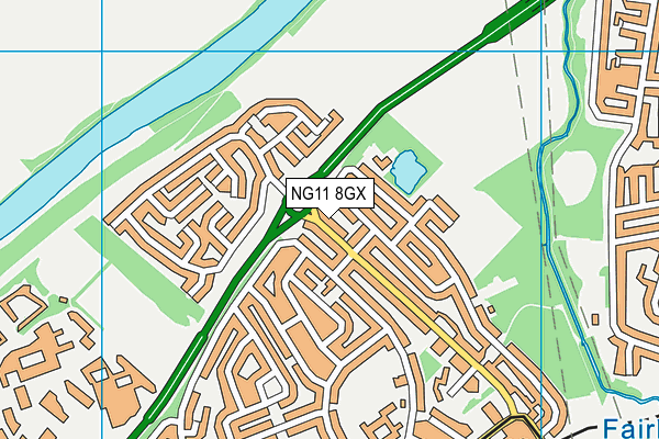 NG11 8GX map - OS VectorMap District (Ordnance Survey) NG11 8GX map - OS VectorMap District (Ordnance Survey)