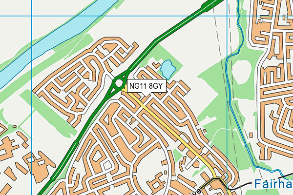 NG11 8GY map - OS VectorMap District (Ordnance Survey) NG11 8GY map - OS VectorMap District (Ordnance Survey)