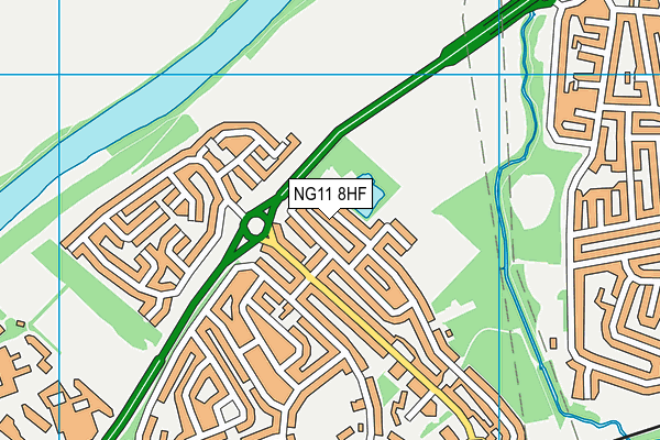 NG11 8HF map - OS VectorMap District (Ordnance Survey) NG11 8HF map - OS VectorMap District (Ordnance Survey)