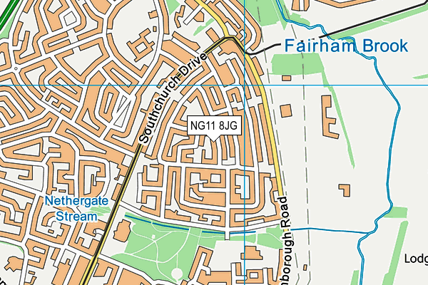 NG11 8JG map - OS VectorMap District (Ordnance Survey) NG11 8JG map - OS VectorMap District (Ordnance Survey)