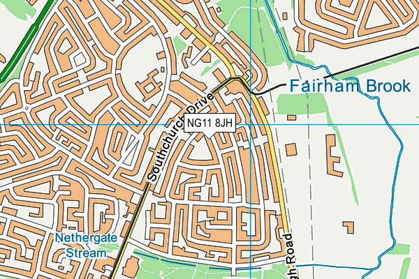 NG11 8JH map - OS VectorMap District (Ordnance Survey) NG11 8JH map - OS VectorMap District (Ordnance Survey)