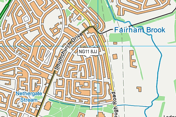 NG11 8JJ map - OS VectorMap District (Ordnance Survey) NG11 8JJ map - OS VectorMap District (Ordnance Survey)