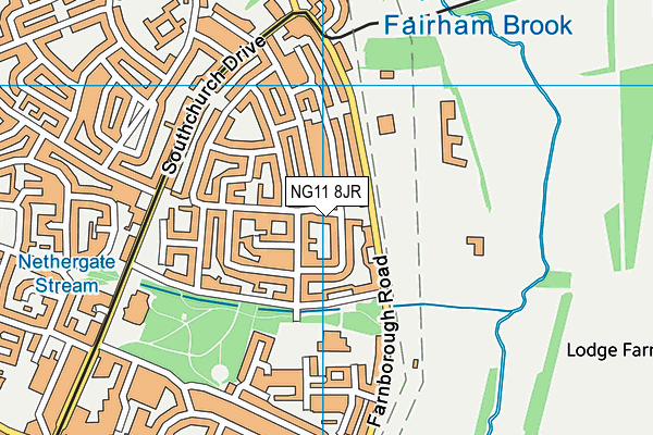 NG11 8JR map - OS VectorMap District (Ordnance Survey) NG11 8JR map - OS VectorMap District (Ordnance Survey)
