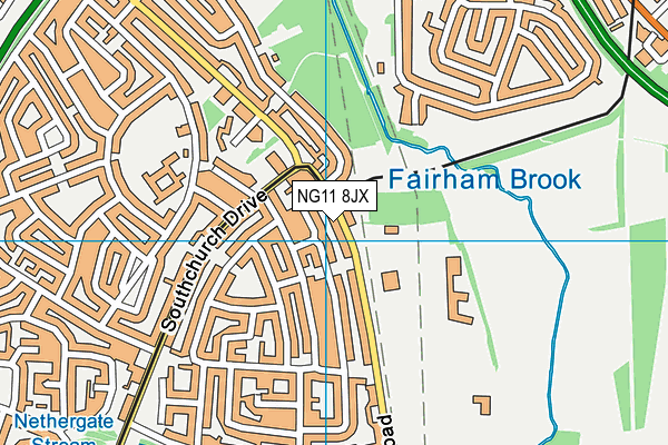 NG11 8JX map - OS VectorMap District (Ordnance Survey) NG11 8JX map - OS VectorMap District (Ordnance Survey)