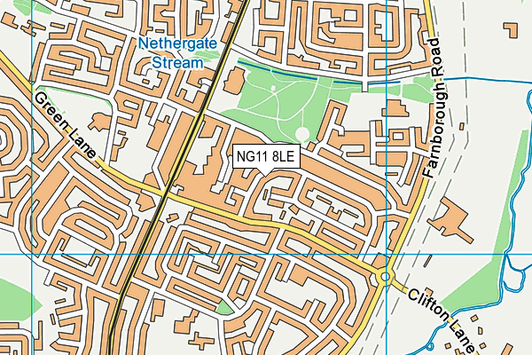 NG11 8LE map - OS VectorMap District (Ordnance Survey) NG11 8LE map - OS VectorMap District (Ordnance Survey)