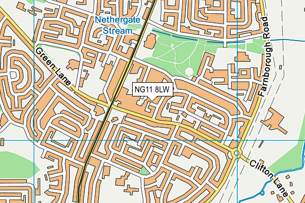 NG11 8LW map - OS VectorMap District (Ordnance Survey) NG11 8LW map - OS VectorMap District (Ordnance Survey)
