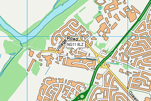 NG11 8LZ map - OS VectorMap District (Ordnance Survey) NG11 8LZ map - OS VectorMap District (Ordnance Survey)