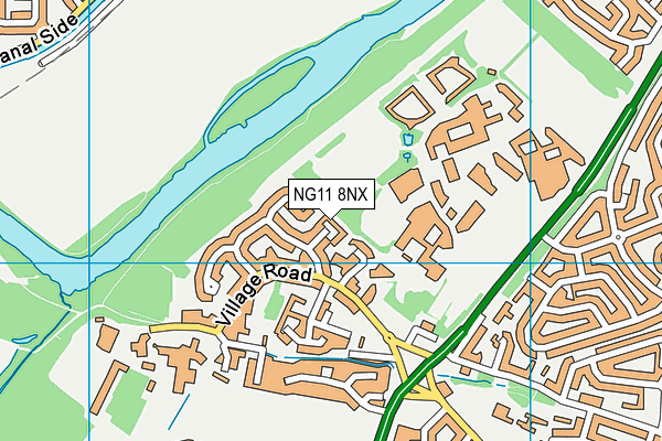 NG11 8NX map - OS VectorMap District (Ordnance Survey) NG11 8NX map - OS VectorMap District (Ordnance Survey)