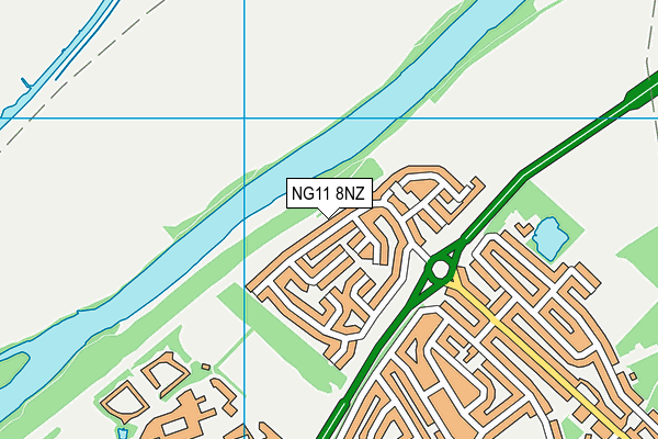 NG11 8NZ map - OS VectorMap District (Ordnance Survey) NG11 8NZ map - OS VectorMap District (Ordnance Survey)