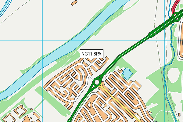 NG11 8PA map - OS VectorMap District (Ordnance Survey) NG11 8PA map - OS VectorMap District (Ordnance Survey)