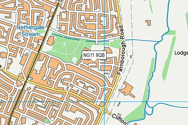 NG11 8QB map - OS VectorMap District (Ordnance Survey) NG11 8QB map - OS VectorMap District (Ordnance Survey)