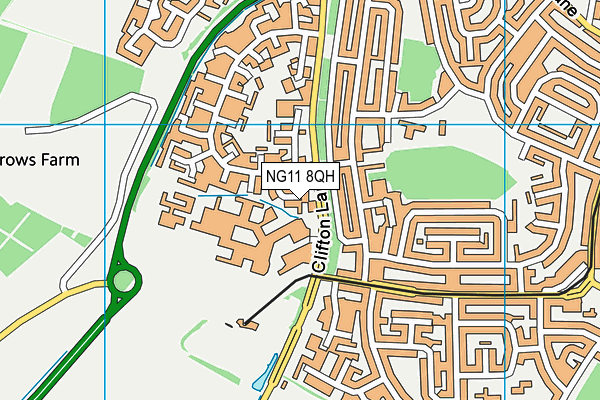 NG11 8QH map - OS VectorMap District (Ordnance Survey) NG11 8QH map - OS VectorMap District (Ordnance Survey)