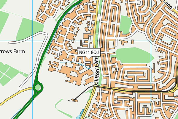 NG11 8QJ map - OS VectorMap District (Ordnance Survey) NG11 8QJ map - OS VectorMap District (Ordnance Survey)