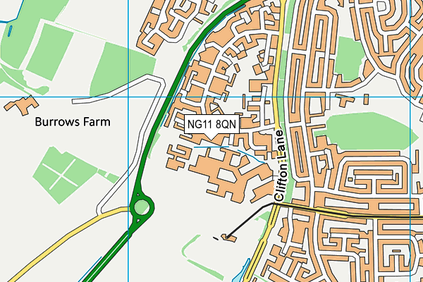 NG11 8QN map - OS VectorMap District (Ordnance Survey) NG11 8QN map - OS VectorMap District (Ordnance Survey)
