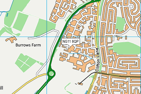 NG11 8QP map - OS VectorMap District (Ordnance Survey) NG11 8QP map - OS VectorMap District (Ordnance Survey)