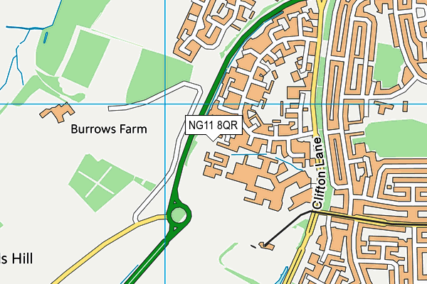 NG11 8QR map - OS VectorMap District (Ordnance Survey) NG11 8QR map - OS VectorMap District (Ordnance Survey)