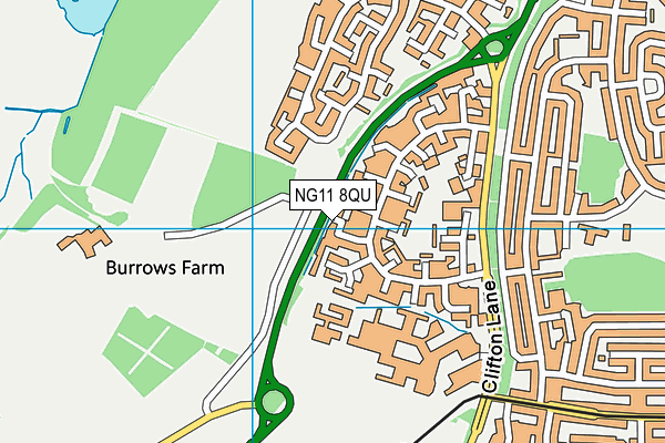 NG11 8QU map - OS VectorMap District (Ordnance Survey) NG11 8QU map - OS VectorMap District (Ordnance Survey)