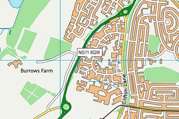 NG11 8QW map - OS VectorMap District (Ordnance Survey) NG11 8QW map - OS VectorMap District (Ordnance Survey)