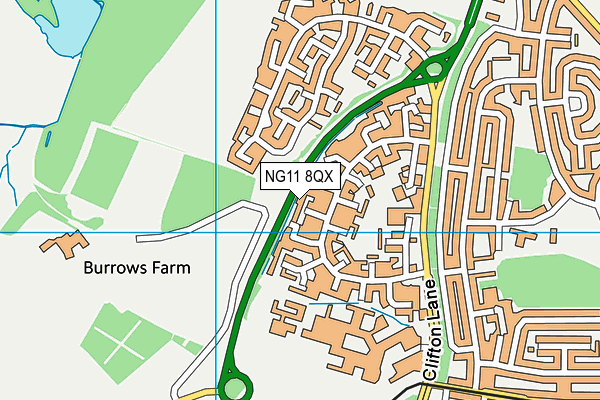 NG11 8QX map - OS VectorMap District (Ordnance Survey) NG11 8QX map - OS VectorMap District (Ordnance Survey)