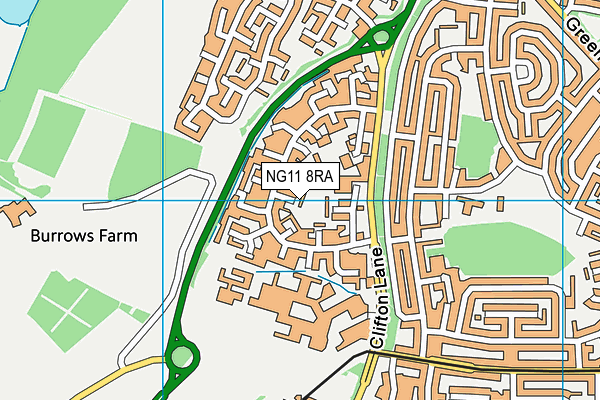 NG11 8RA map - OS VectorMap District (Ordnance Survey) NG11 8RA map - OS VectorMap District (Ordnance Survey)