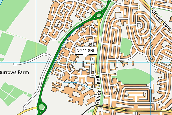 NG11 8RL map - OS VectorMap District (Ordnance Survey) NG11 8RL map - OS VectorMap District (Ordnance Survey)