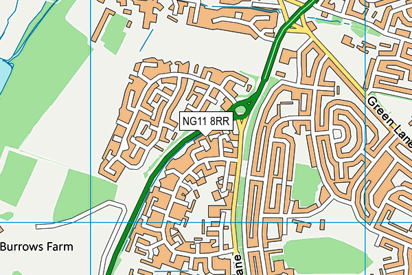 NG11 8RR map - OS VectorMap District (Ordnance Survey) NG11 8RR map - OS VectorMap District (Ordnance Survey)
