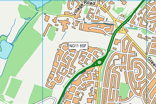 NG11 8SF map - OS VectorMap District (Ordnance Survey) NG11 8SF map - OS VectorMap District (Ordnance Survey)