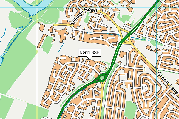 NG11 8SH map - OS VectorMap District (Ordnance Survey) NG11 8SH map - OS VectorMap District (Ordnance Survey)